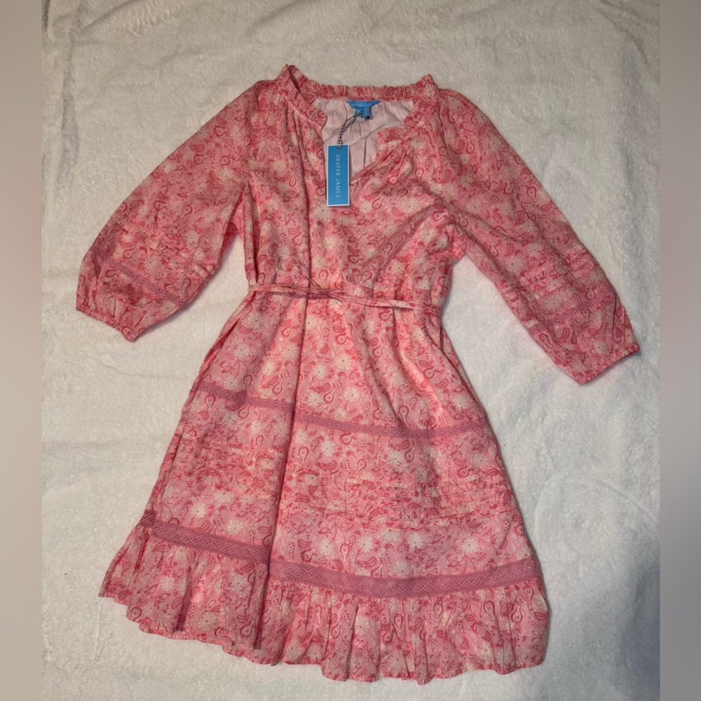 Draper James Kellie Babydoll Dress in Pink Paisley - Picture 2 of 6